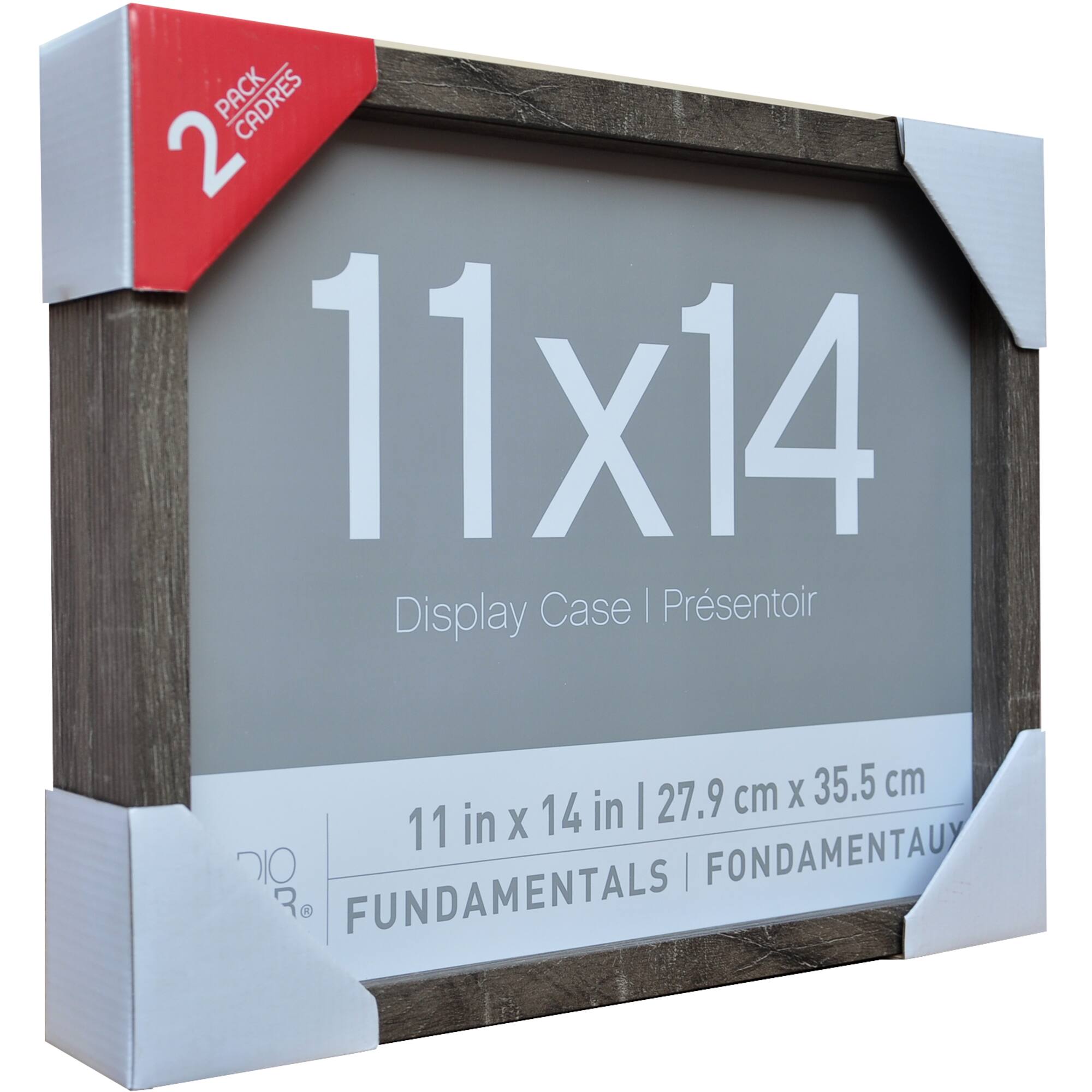 2 Pack Fundamentals 11" x 14" Gray Shadow Boxes by Studio Décor®